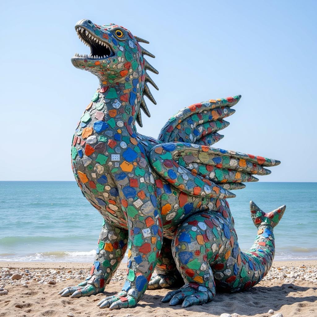 Sculpture Made from Recycled Ocean Plastic