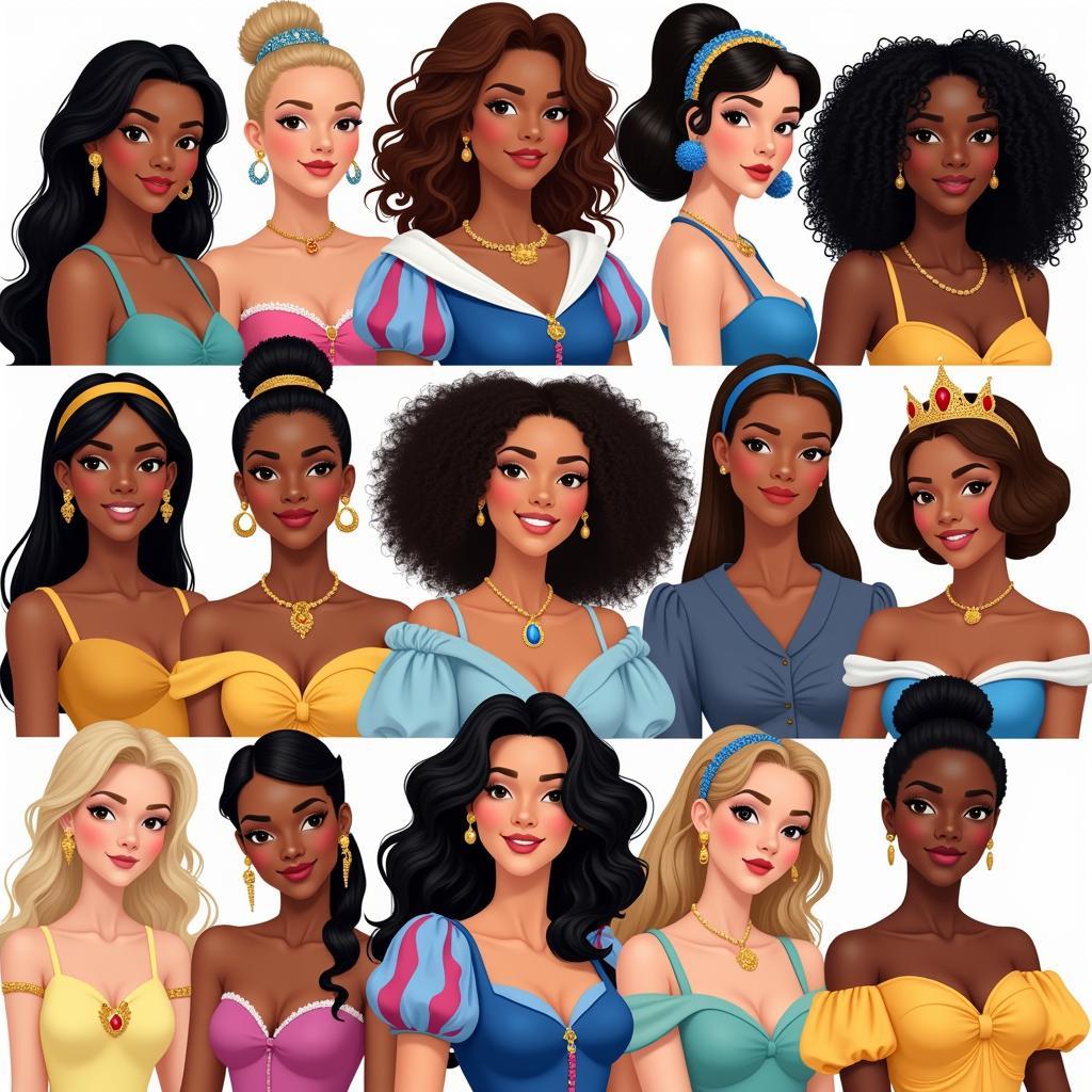 Modern Princesses Embracing Diversity