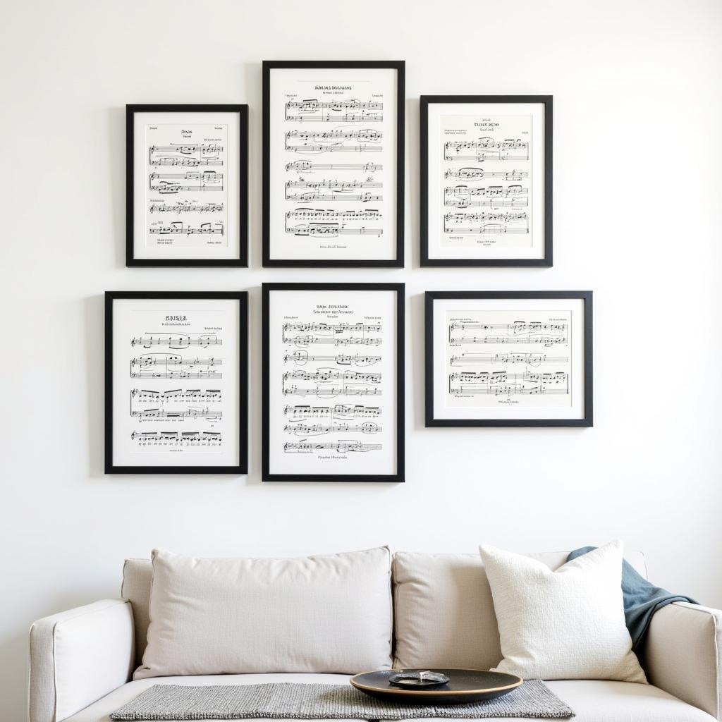 Modern Sheet Music Gallery Wall