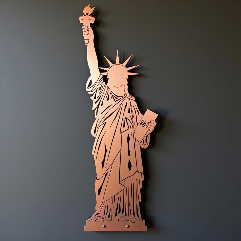 Modern Statue of Liberty Metal Wall Art