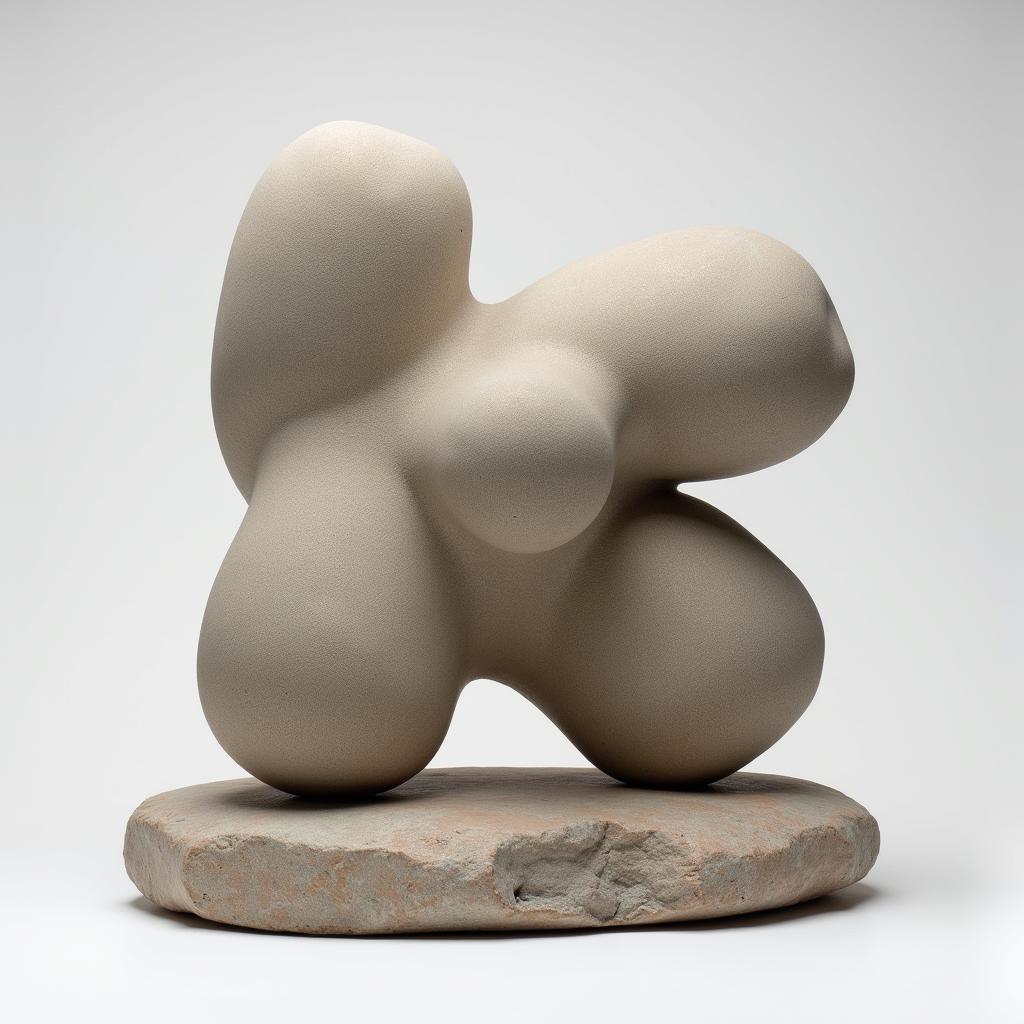 Modern Stone Sculpture with Abstract Forms