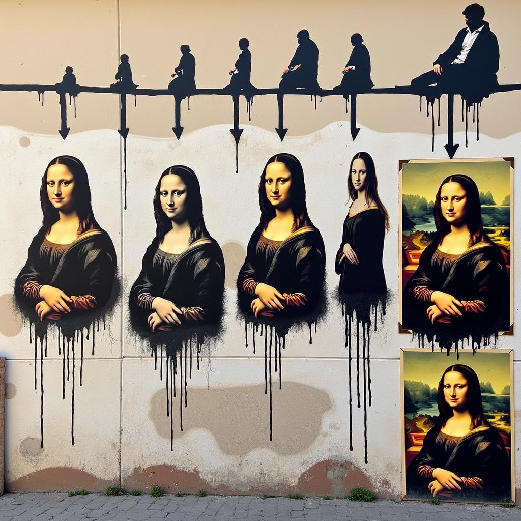 Mona Lisa Graffiti Evolution