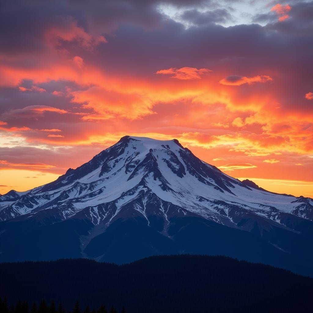 Mount Rainier Photography at Sunset