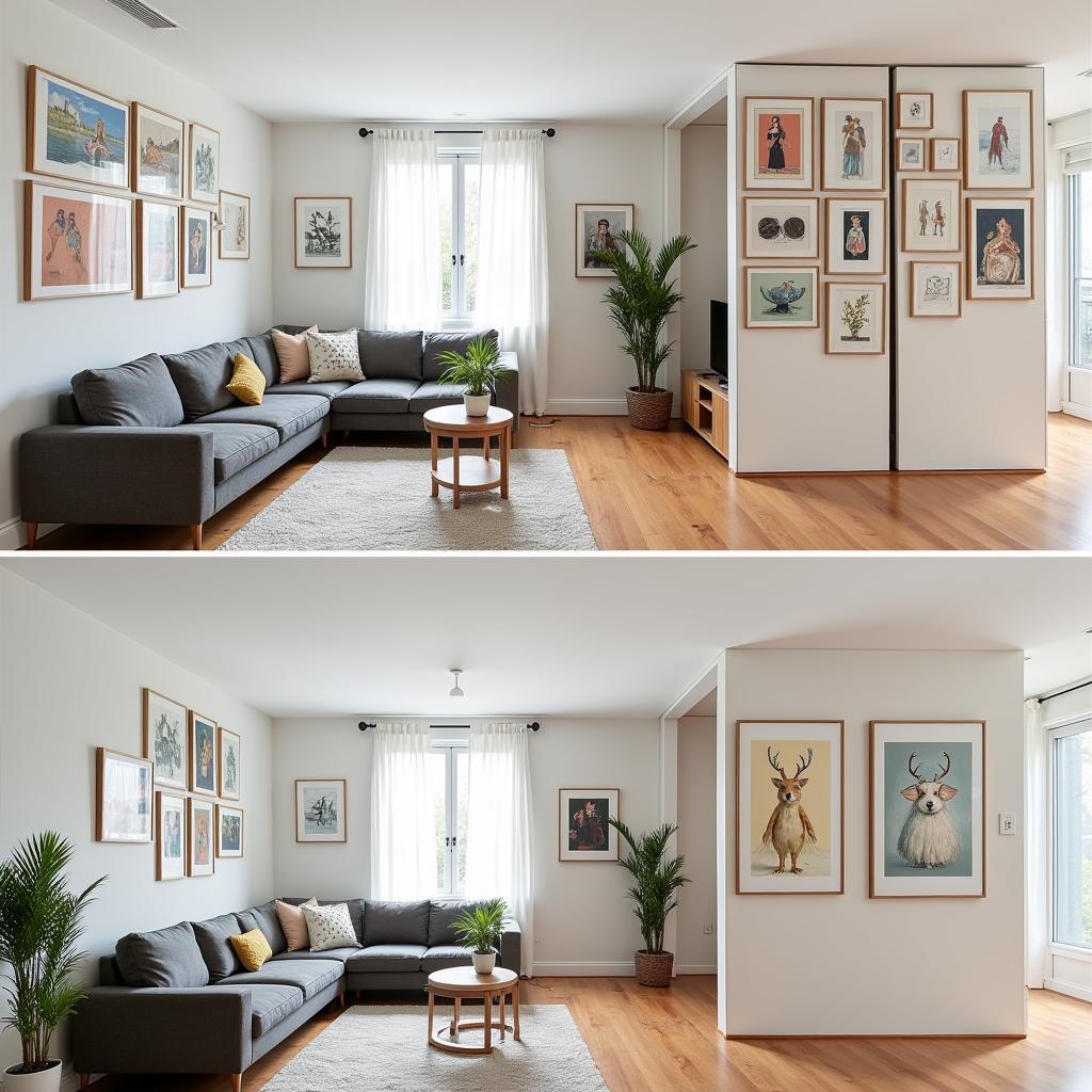 Movable Walls in a Home Gallery Setting