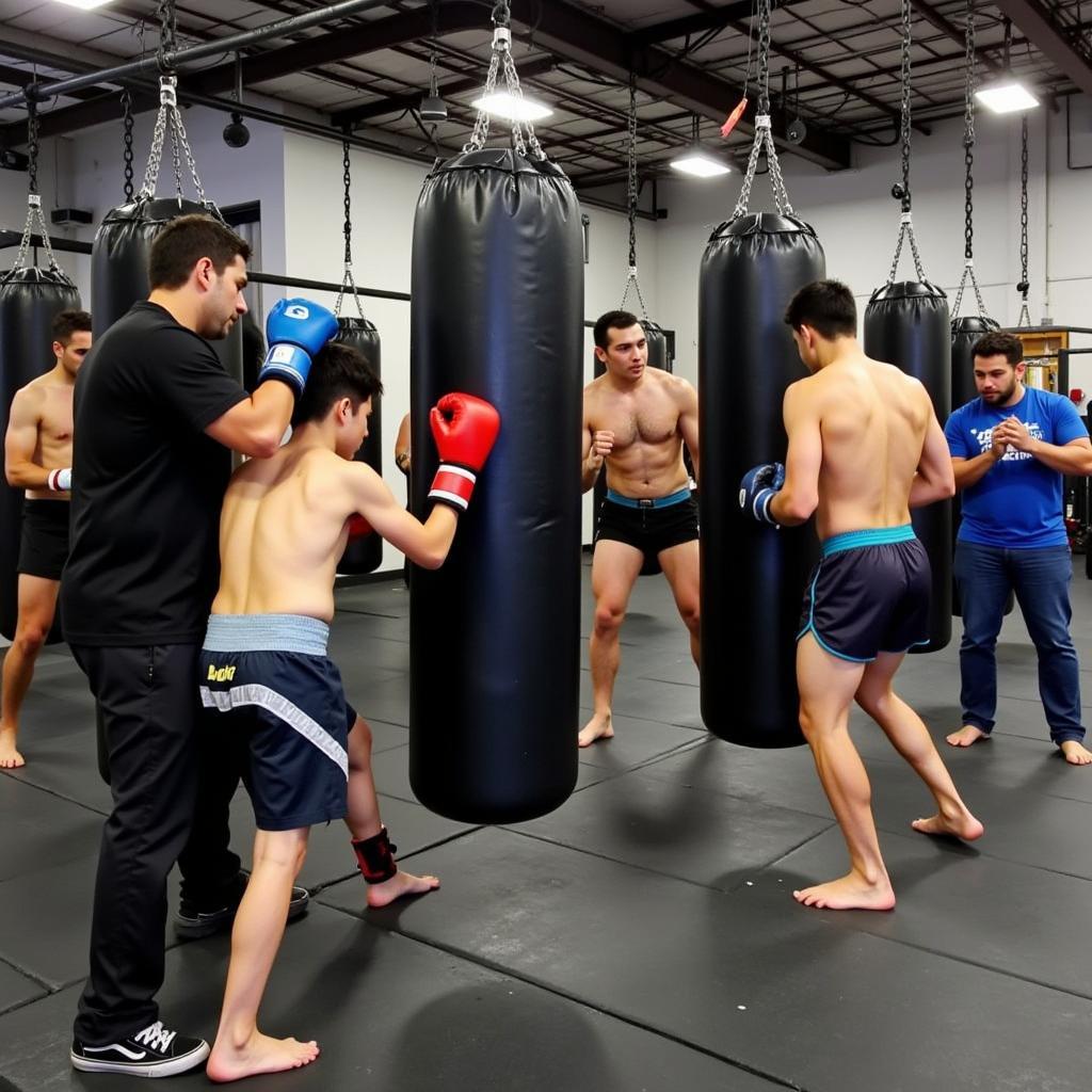 Muay Thai training session in Hickory NC