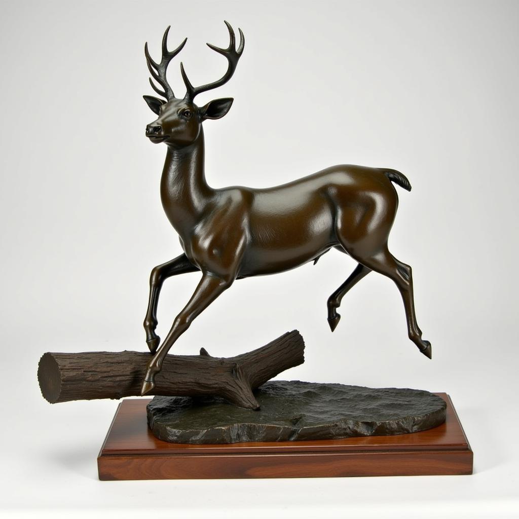 Dynamic Bronze Mule Deer Sculpture