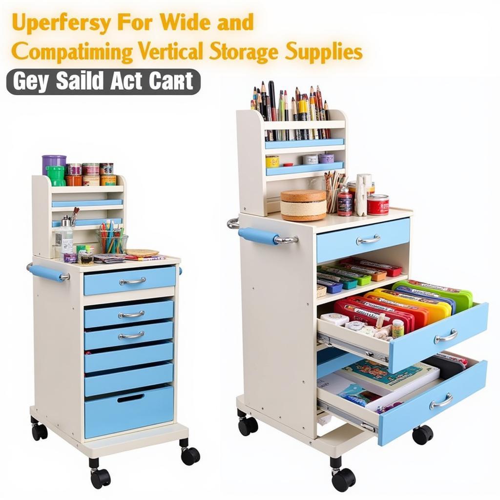 Multi-Tiered Taboret Art Cart for Maximum Storage