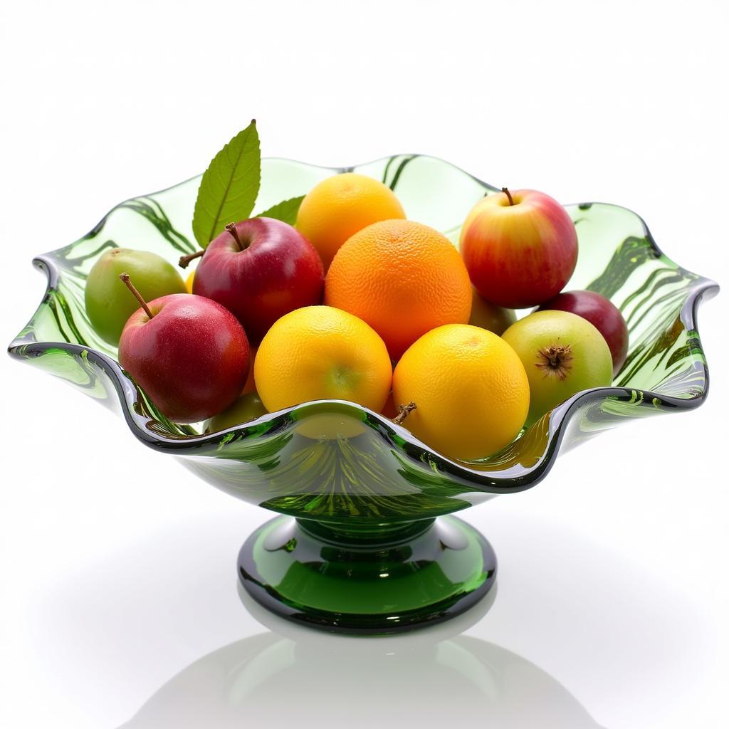 Murano Art Glass Bowl Filled with Fruit