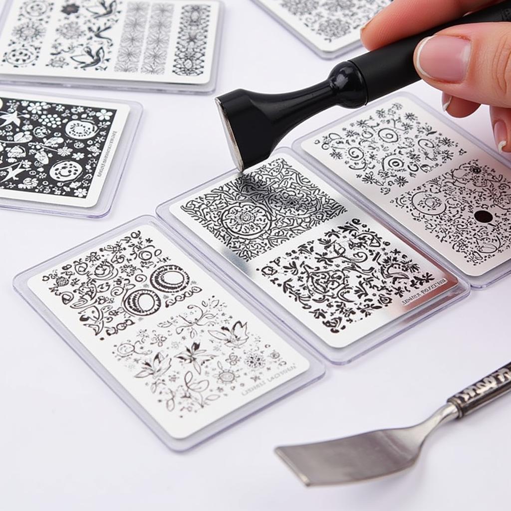 Nail Art Stamping Plates and Tools