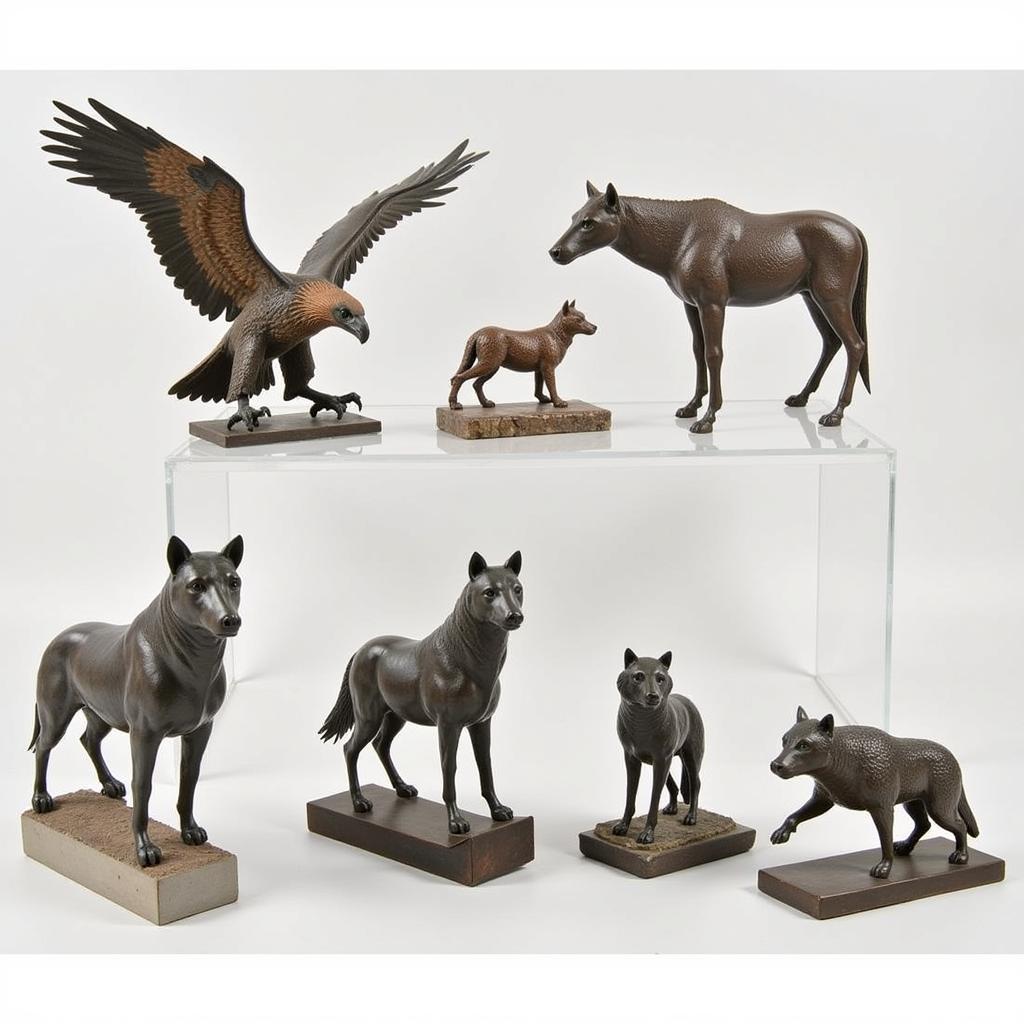 Native American Metal Art Sculptures Depicting Animals