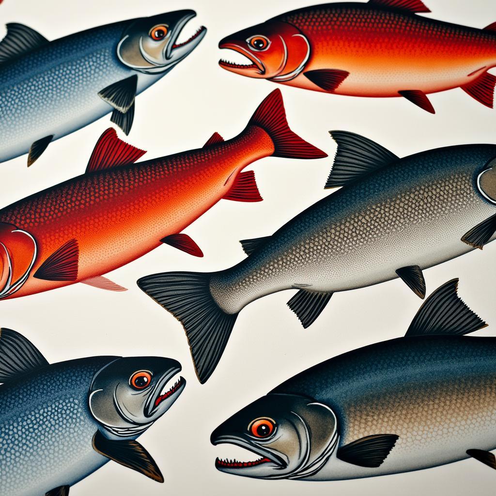 Native American Salmon Prints: Symbolism and Artistic Style