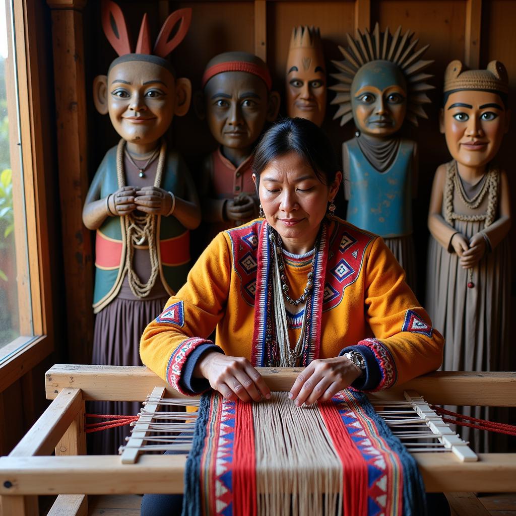 Native American Weaving and Carving