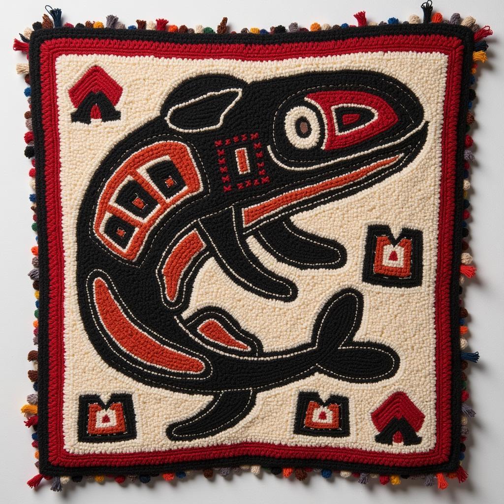 Haida Tribe Whale Textile: An Intricate Weaving of Culture and Symbolism