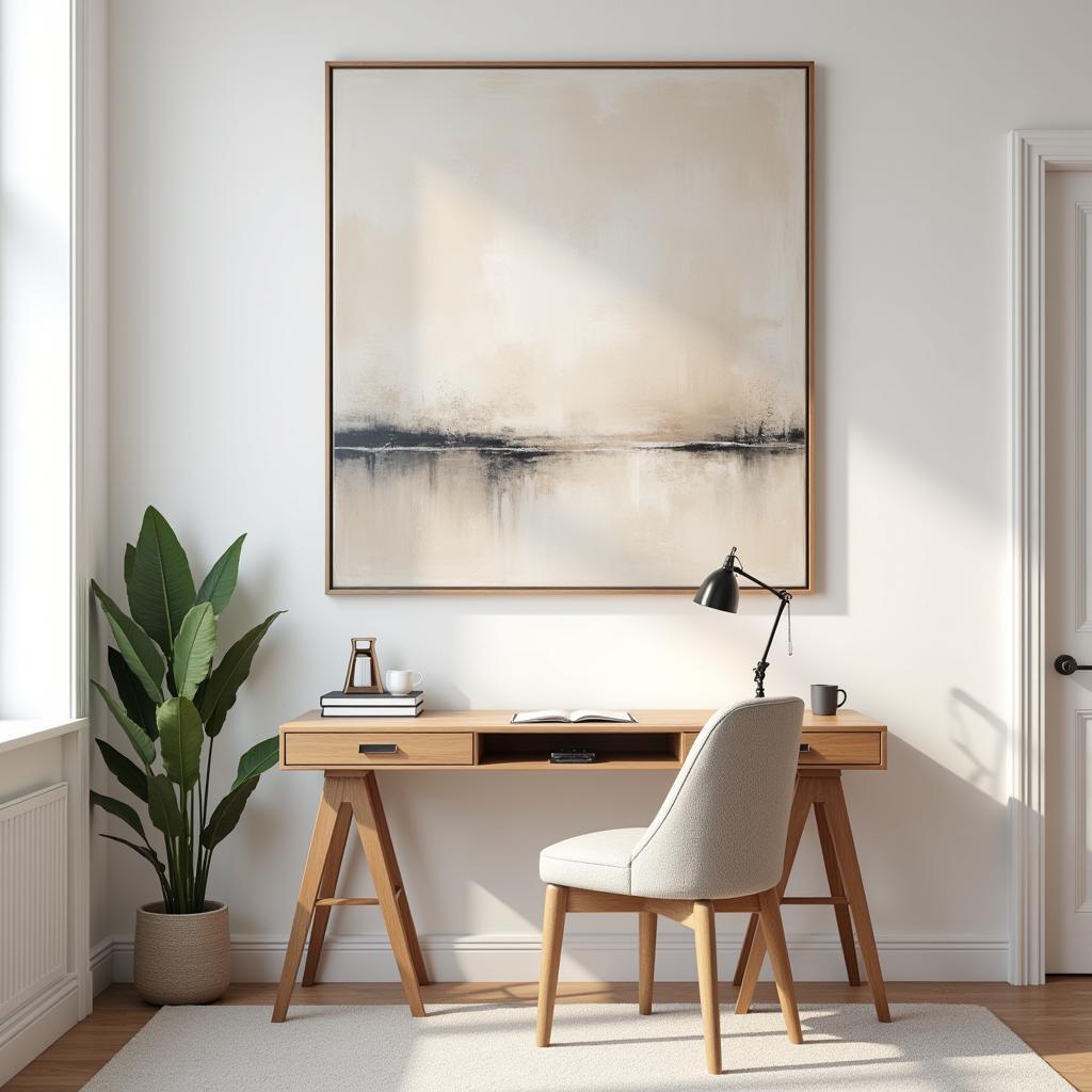 Neutral Art for a Home Office