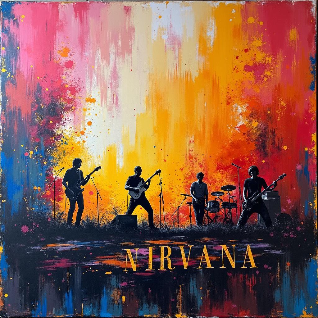 Abstract Nirvana-Inspired Wall Art