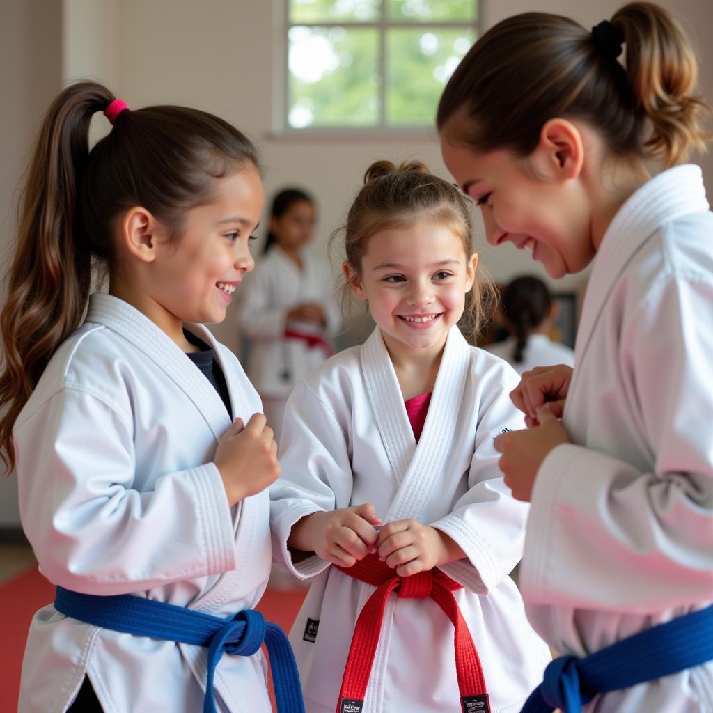 Kids practicing martial arts in Novato