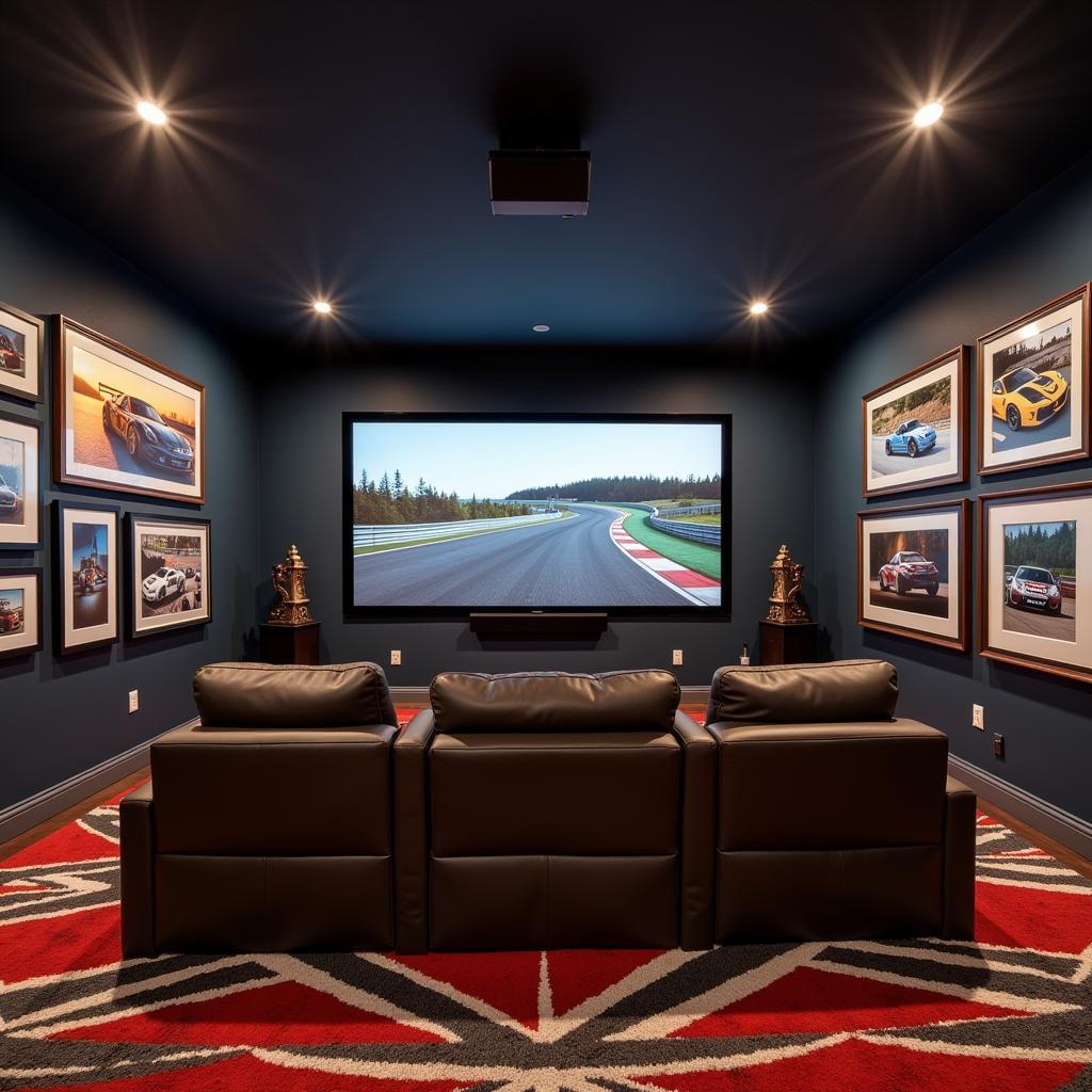 Nurburgring-Themed Home Theater: A Motorsport Enthusiast's Dream