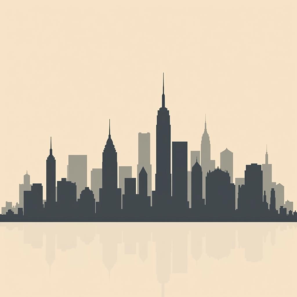 Minimalist Illustration of the NY Skyline