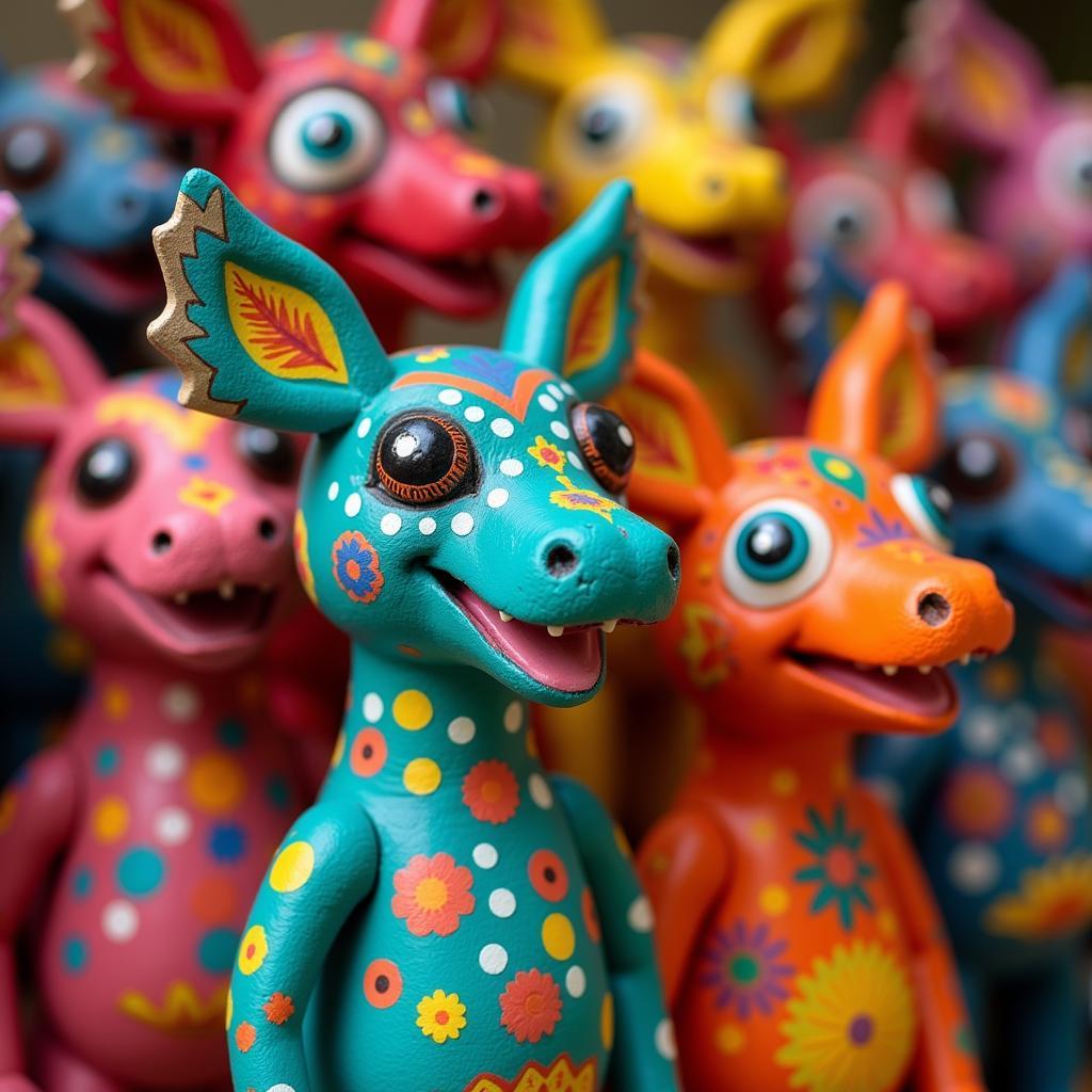 Oaxacan Alebrijes in Vibrant Colors