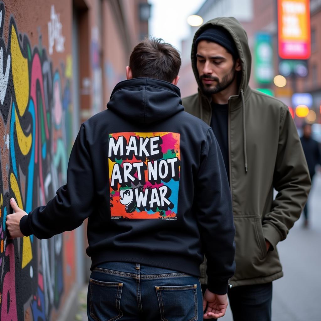 Obey Make Art Not War Hoodie Street Art