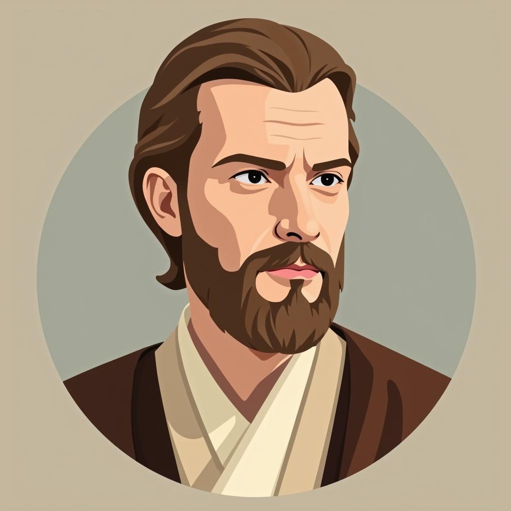 Obi Wan Kenobi Minimalist Portrait