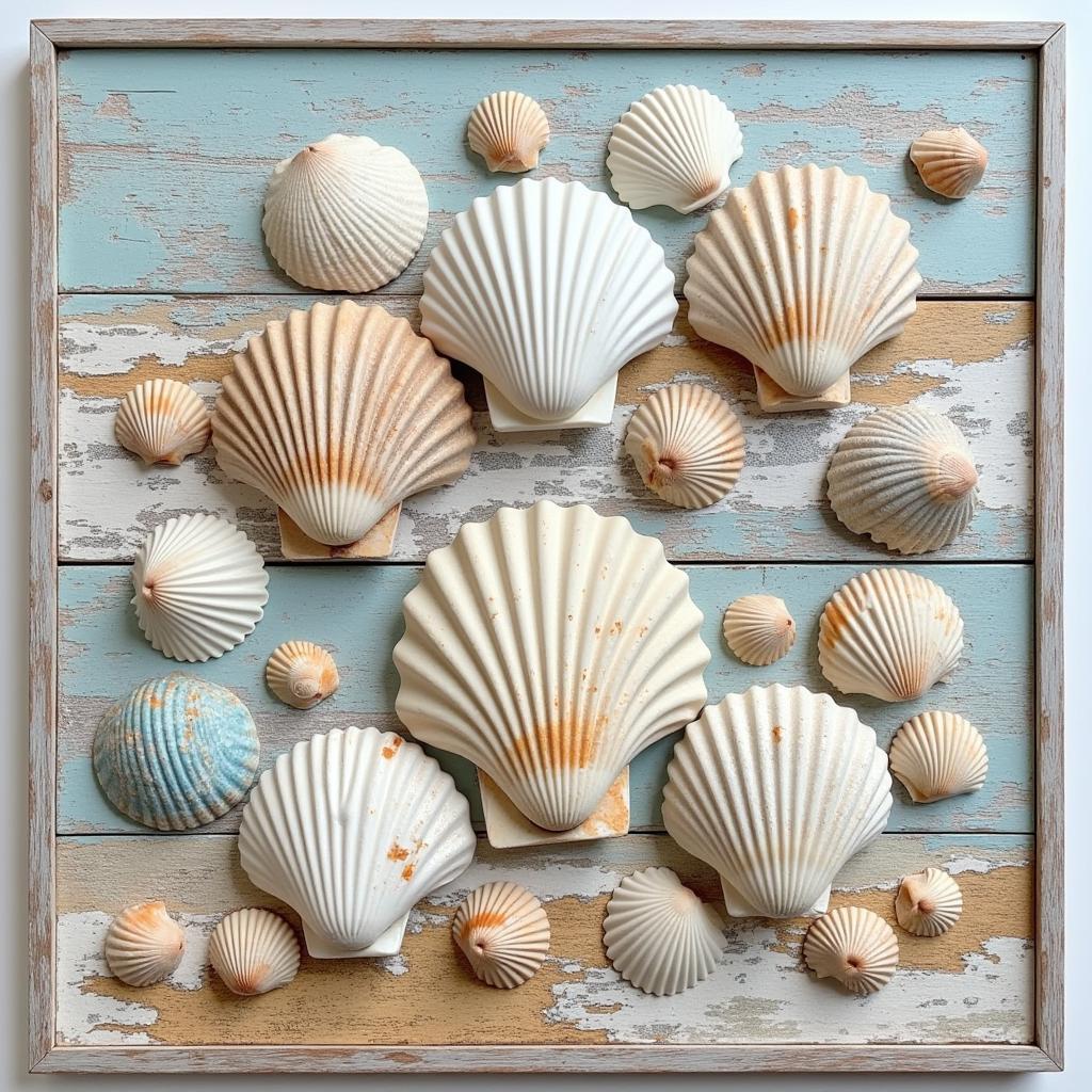 OBX Seashells Mixed Media Artwork