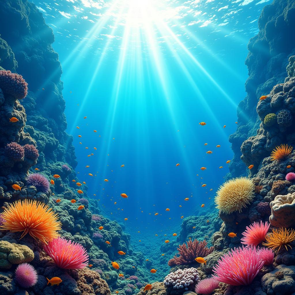 Vibrant Coral Reef Ocean Art Print