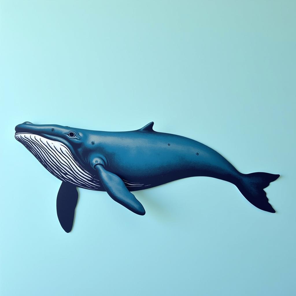 Ocean Wall Art Stickers Featuring a Whale Silhouette