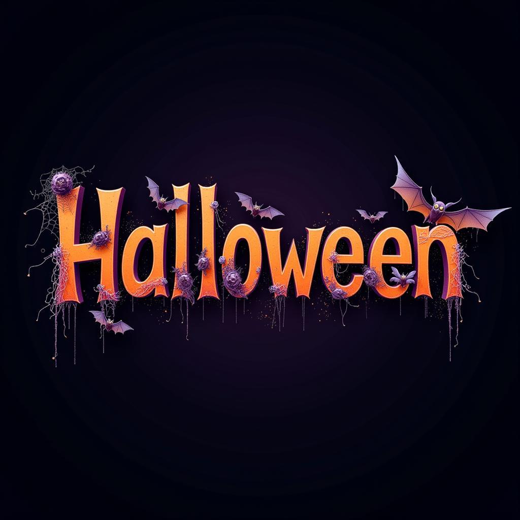 October Word Art: Spooky Halloween Typography