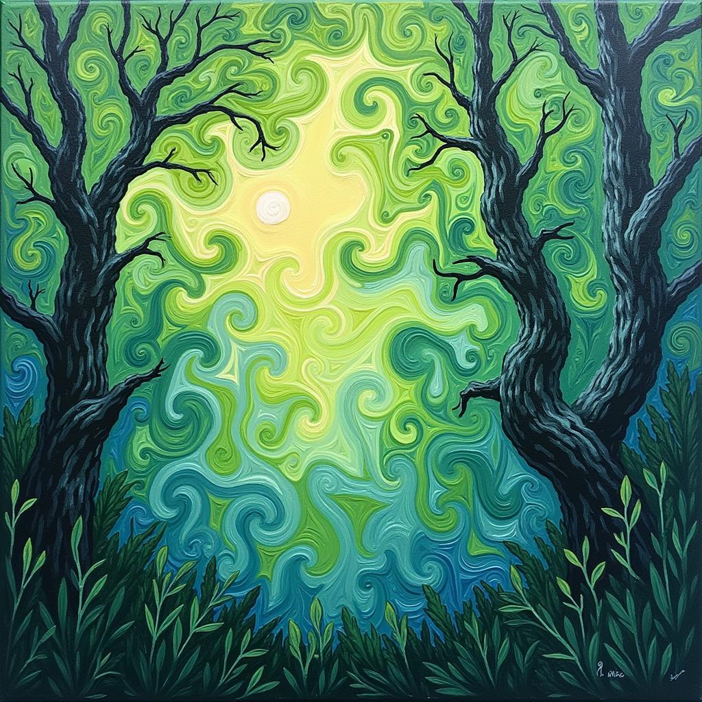 Oil Abstract Art: Nature-Inspired Emotional Expression