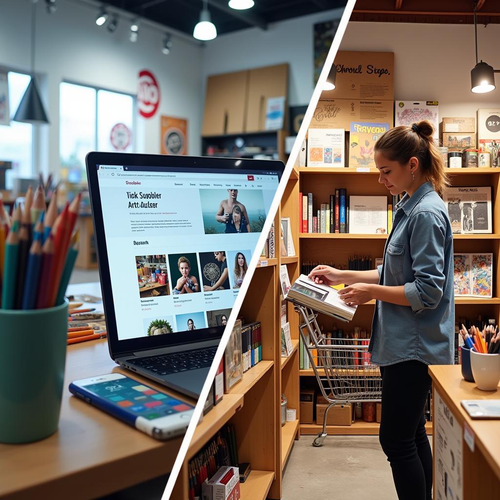 Online vs. Brick and Mortar Art Stores