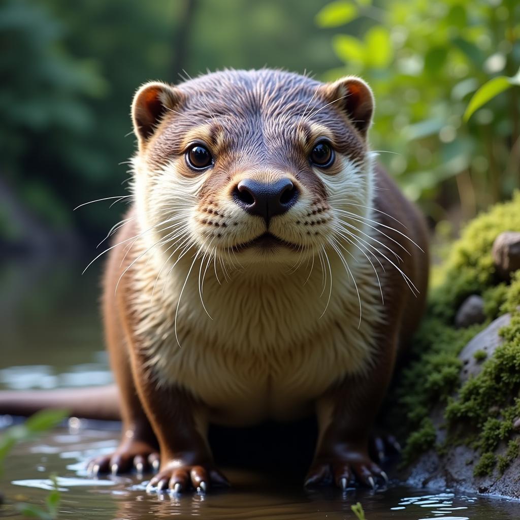 Realistic Otter Portrait Wall Art