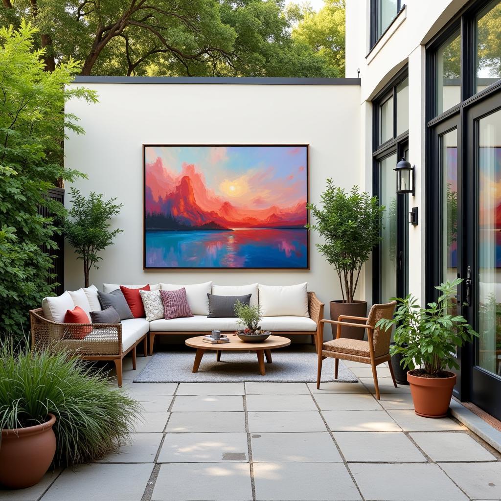 Outdoor Wall Art with Plants