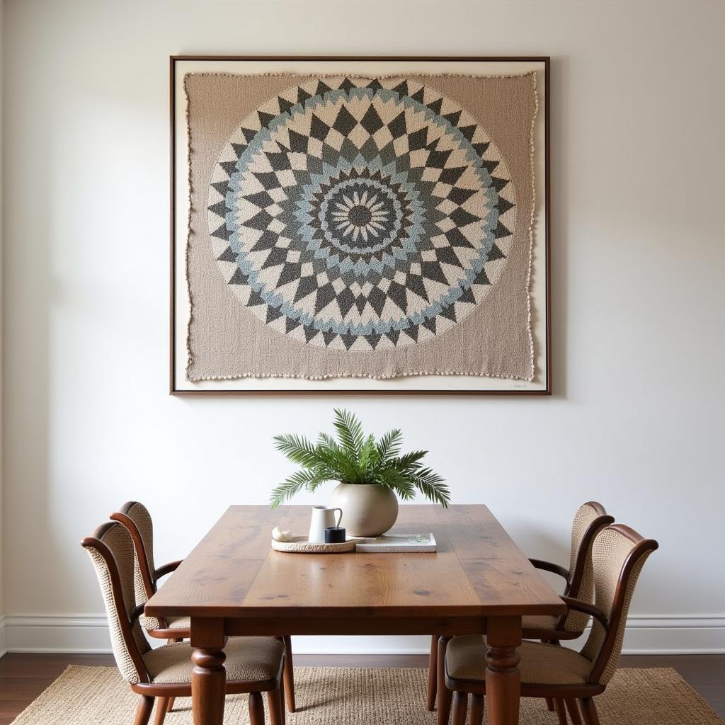 Oversized Farmhouse Wall Art in a Dining Room