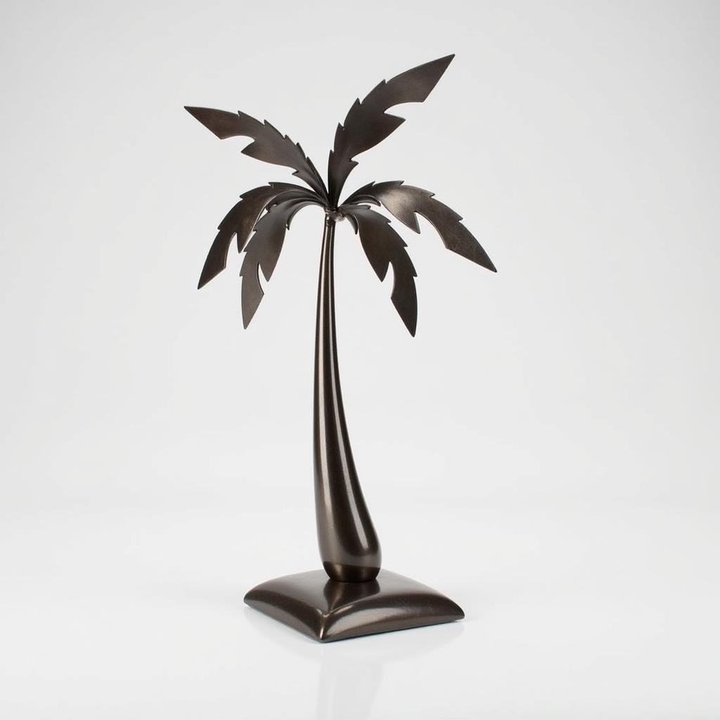 Modern Metal Palm Tree Sculpture