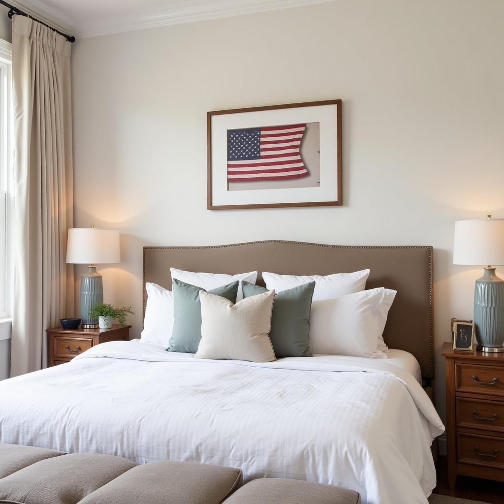 Patriotic Wall Art in a Bedroom