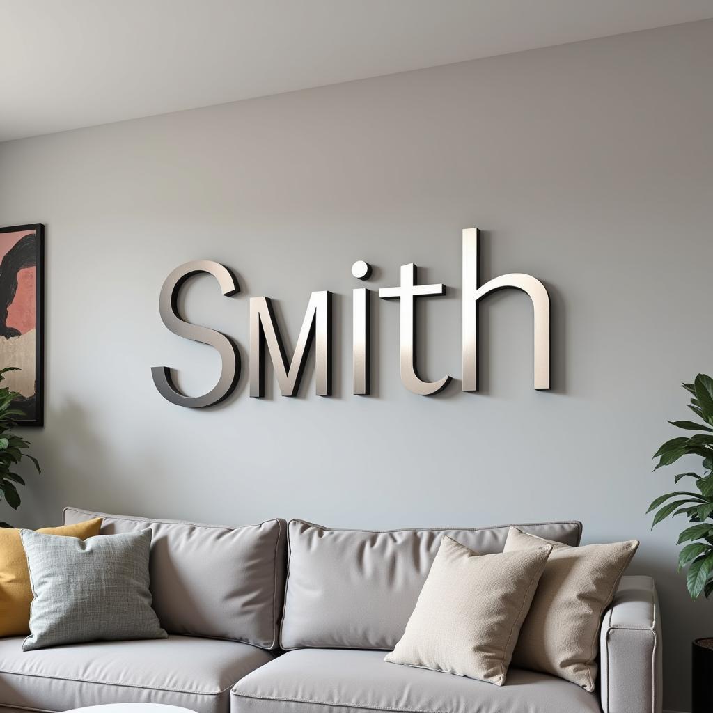 Personalized Last Name Metal Wall Art for Modern Homes