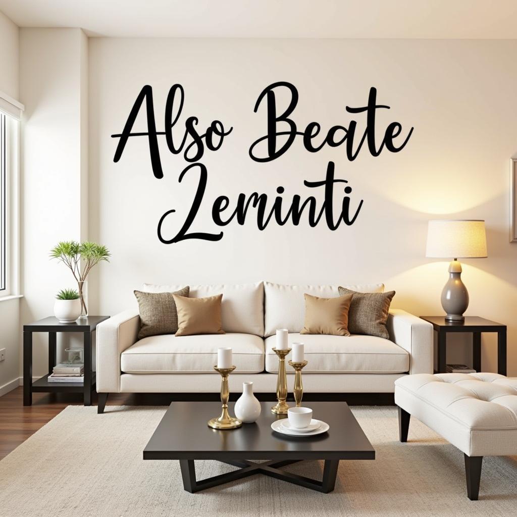 Personalized Name Wall Art in a Living Room