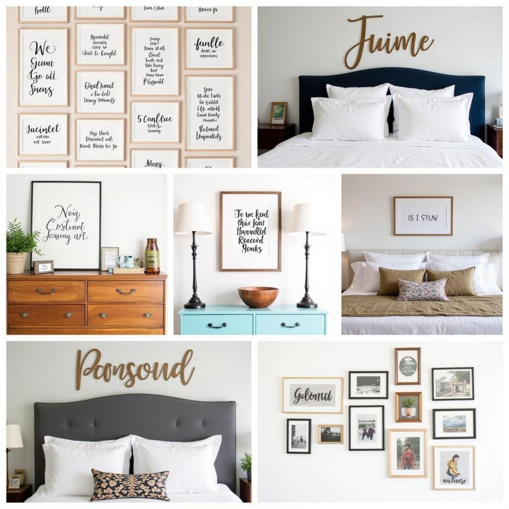 Personalized Word Art for Bedroom Decor