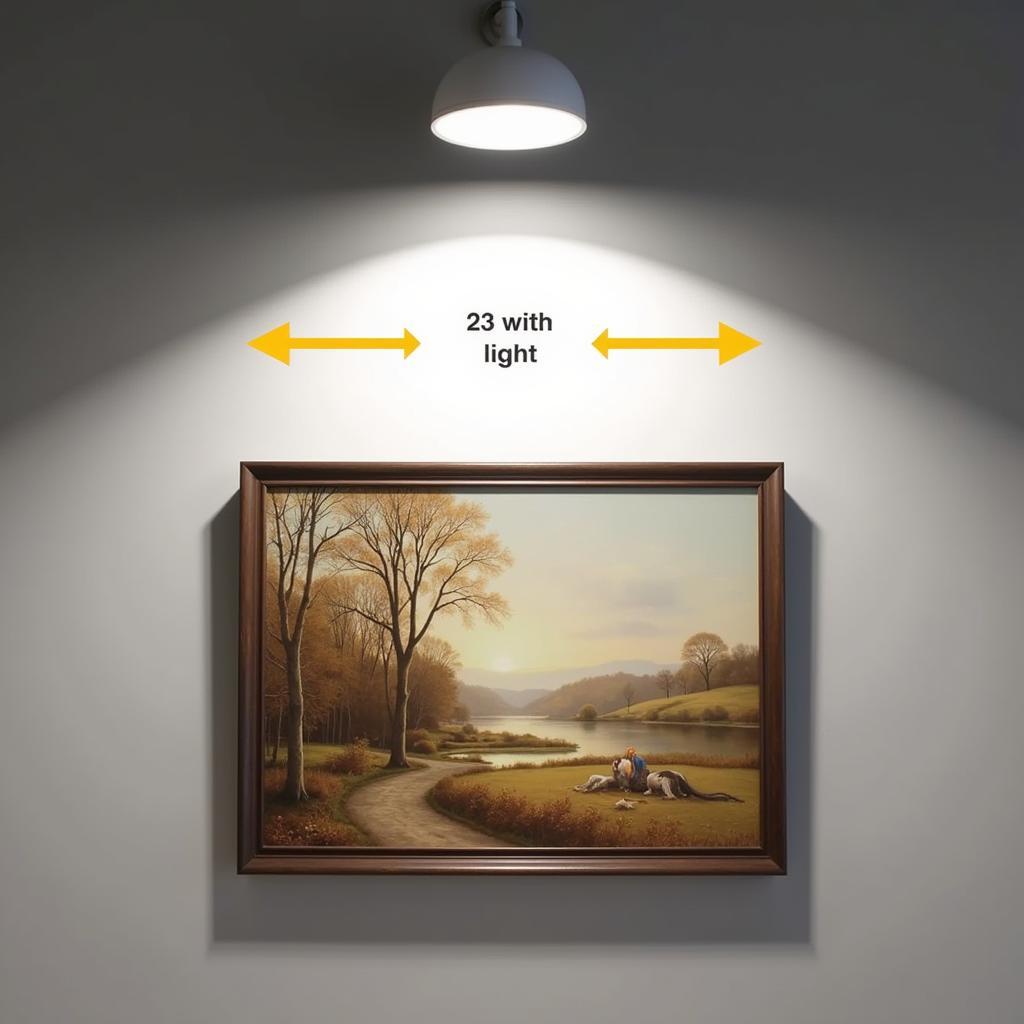 Optimal Picture Light Placement Over Artwork