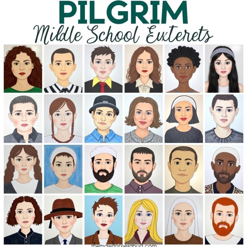 Middle School Students' Artistic Interpretations of Pilgrim Portraits