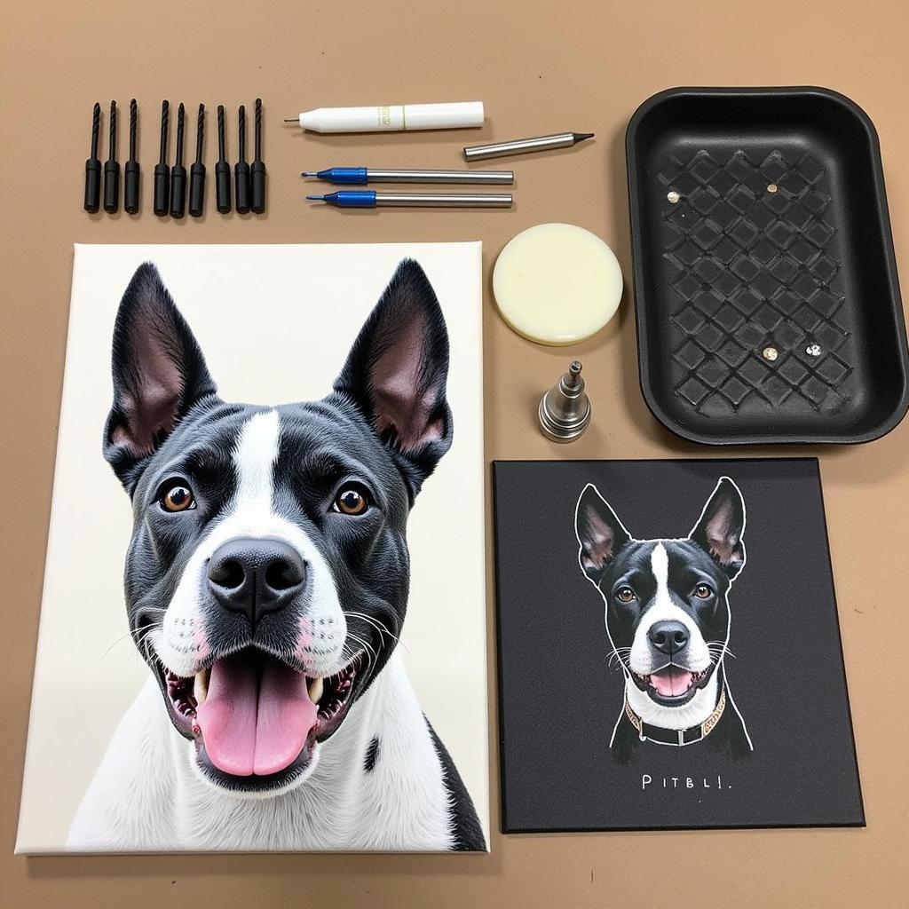 Pitbull Diamond Art Kit Essentials