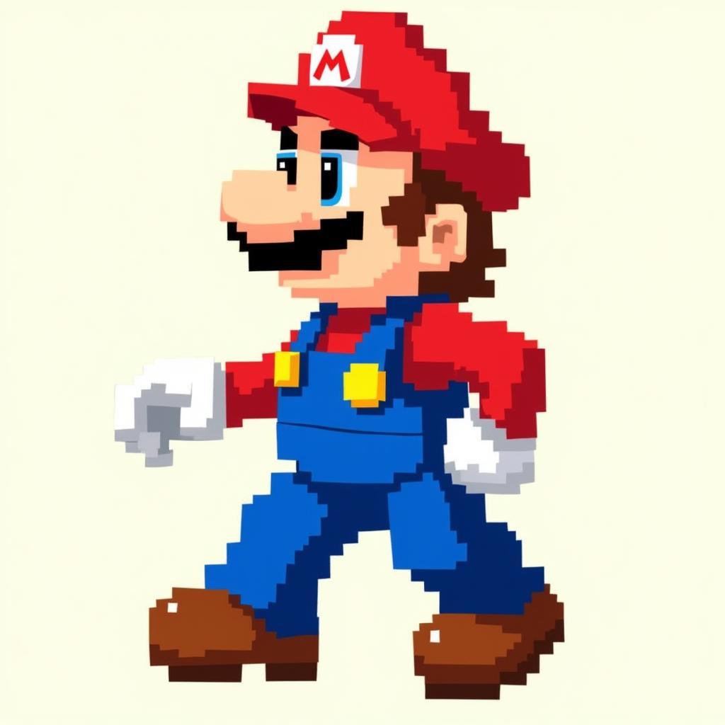 Pixel Art NES Example: Mario