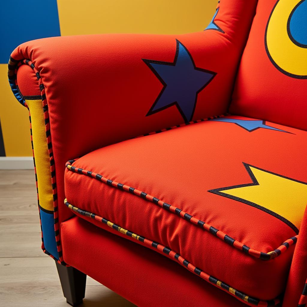 Pop Art Armchair with Vibrant Colors