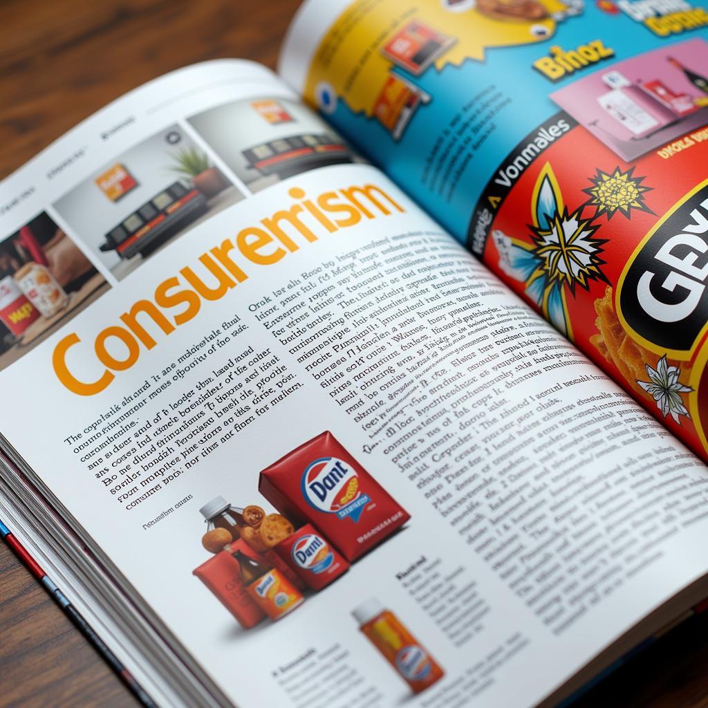 Pop Art Magazine Featuring Consumerism Themes