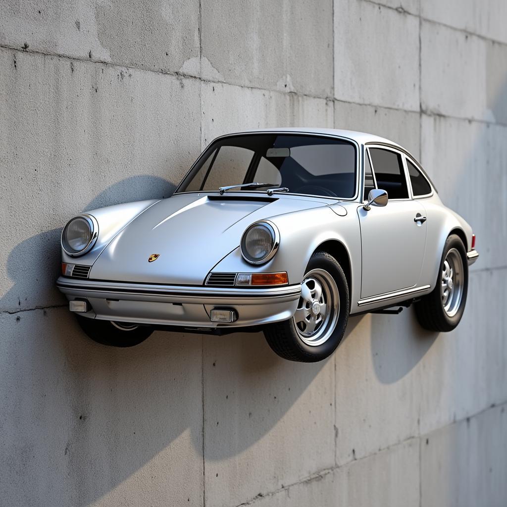 Porsche 911 Metal Wall Art Depicting a Classic Model