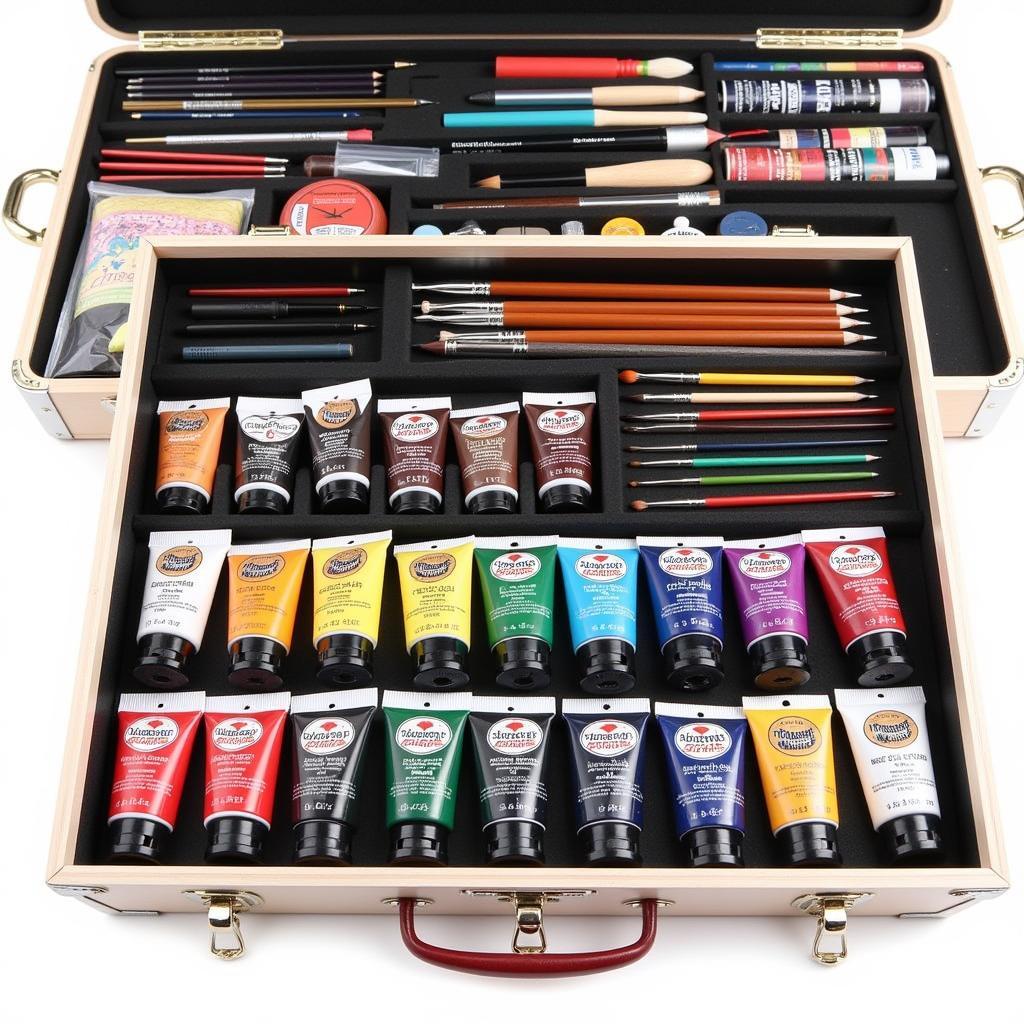 Premium art supply boxes with high-quality art materials