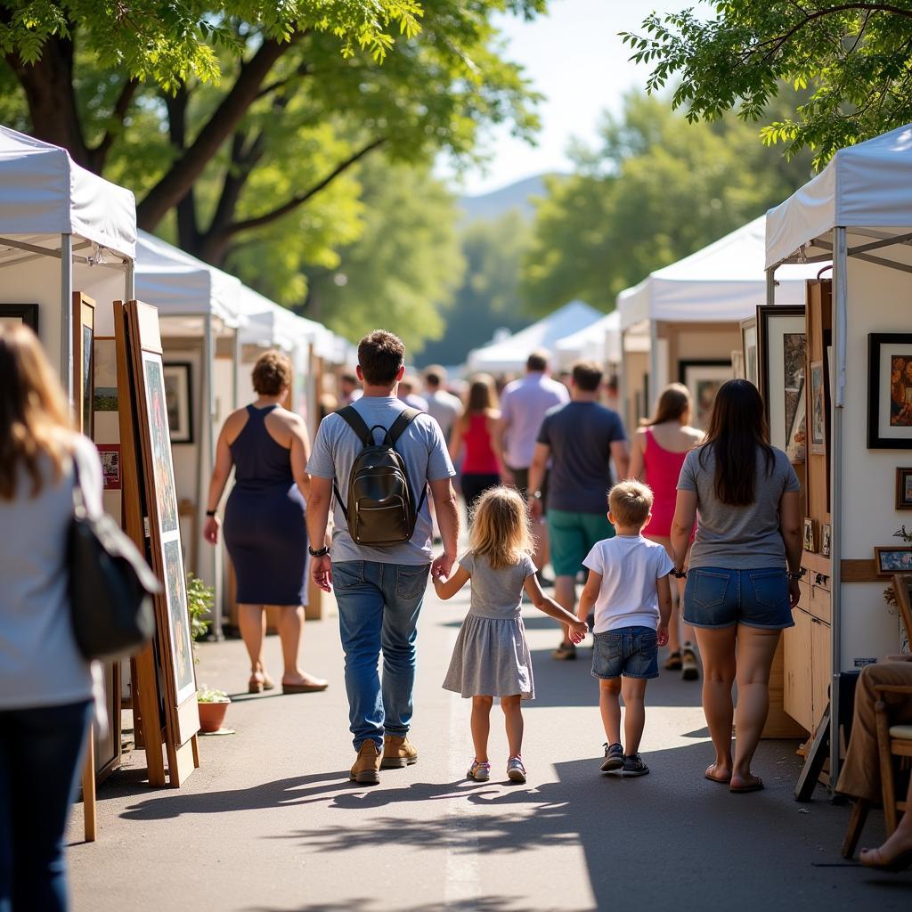 Prescott Art Festival: Visitors Enjoying Art