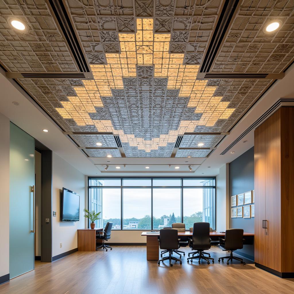 Professional Ceiling Tile Art Installation