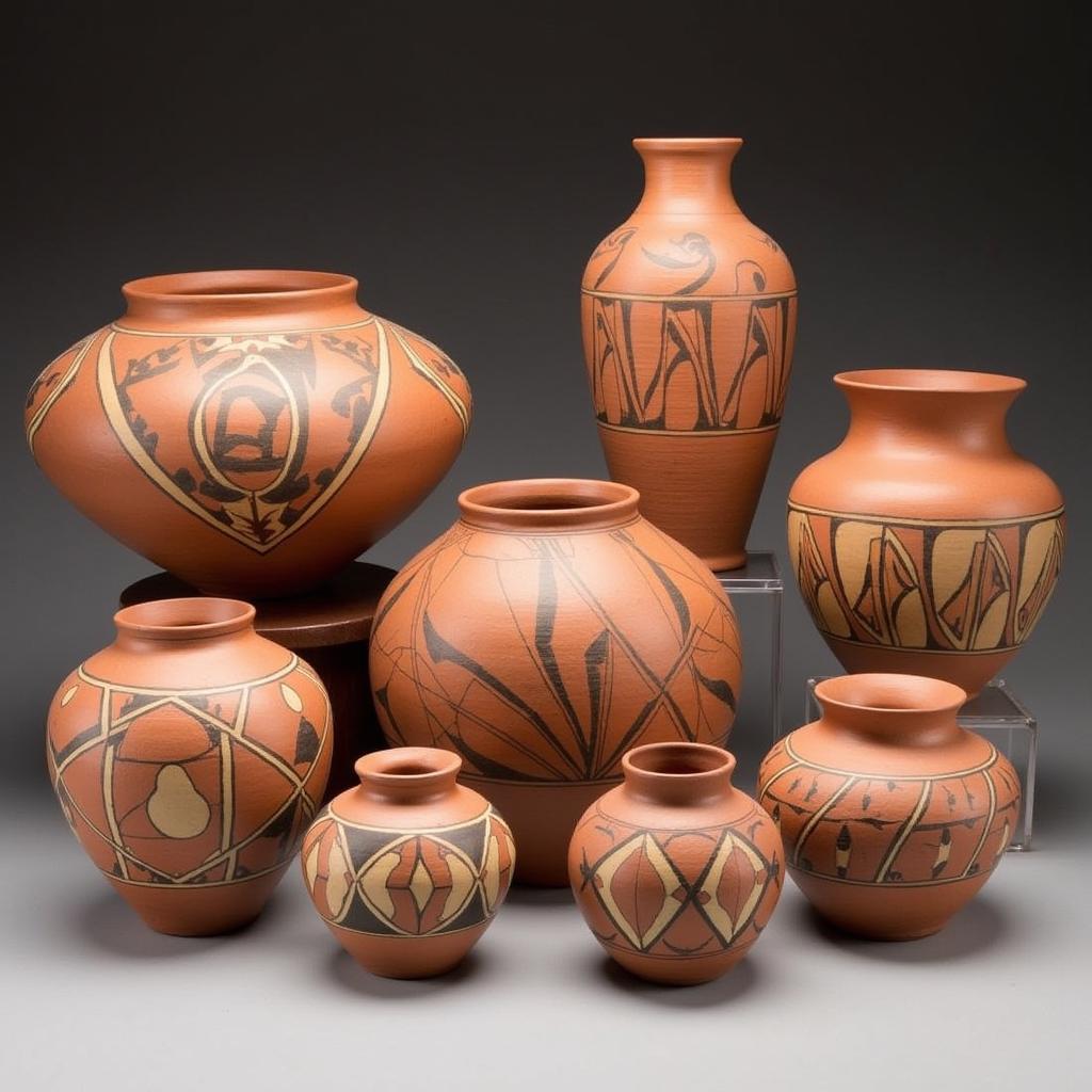 Pueblo Pottery with Geometric Designs